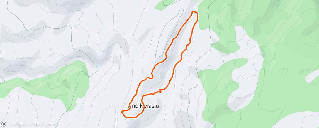 Χάρτης διαδρομής 6 χιλιομέτρων Άνω Κερασιάς